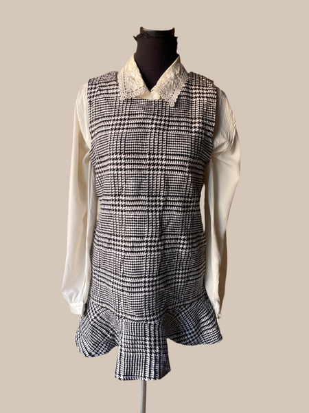 Checkered Mini Dress (XS/30) (not recommended if you are tall)