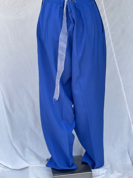 Blue Pleated Pants (36)