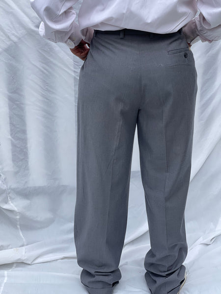 Grey Pleated Unisex Pants (Women’s 34)