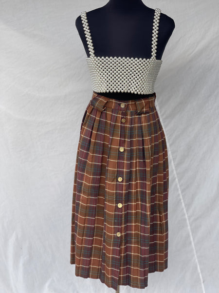 Pleated Checkered Skirt (32)