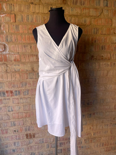 White Side-Tie Dress (L)