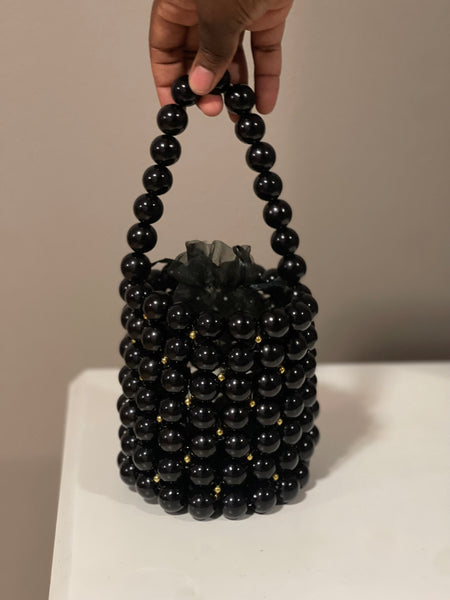 PRE-ORDER: Classic Black Bead Clutch