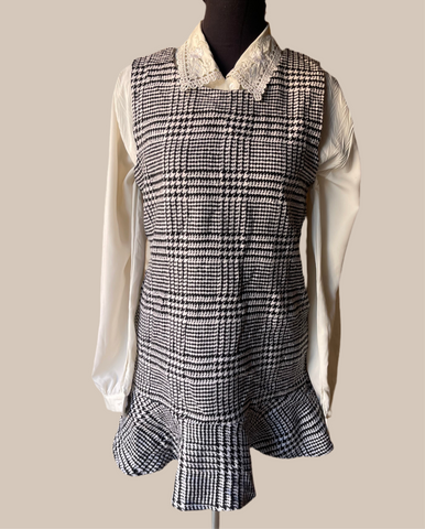 Checkered Mini Dress (XS/30) (not recommended if you are tall)