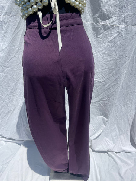 Purple High Waisted Vintage Pants (28)