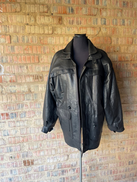 Chunky Leather Jacket (40)