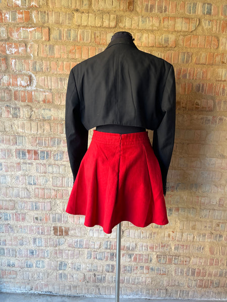 Red Mini Skirt with Pockets (30)
